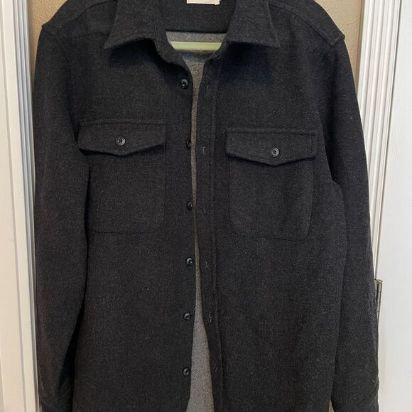 Taylor Stitch Maritime Wool Blend Dark Gray Substantial Shirt Jacket Size 44(XL) - Picture 6 of 16